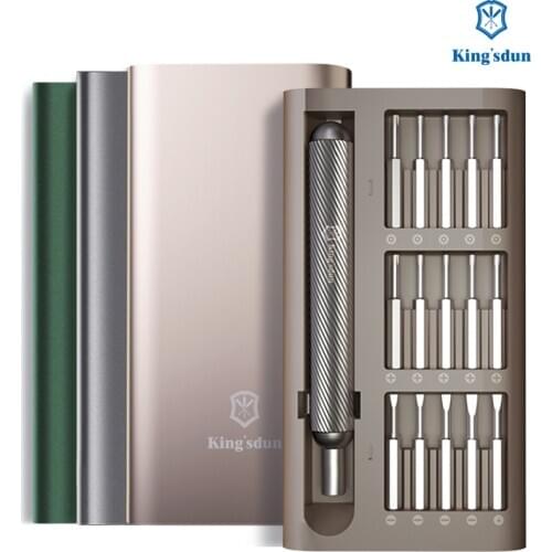 KINGSDUN 31in1 Screwdriver Set Precision Magnetic Screw Driver Bits Torx Hex Bit Handle Mobile Phone Repair Screwdrive Kit Tool