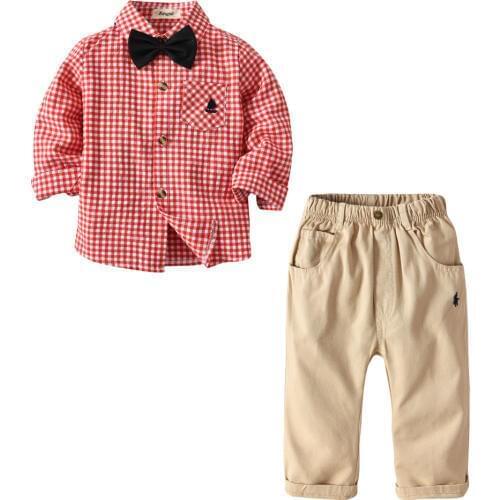 Oklady gentleman baby boy dress suit cotton t-shirt top + jeans suit roupa de menino children clothes set kids boy clothes