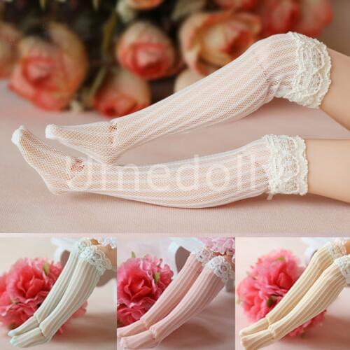 1 Pair High Quality Lovely Assorted Color Lacy Dolls Stocking for Blyth, Barbies, Pullip, Azone Doll Socks Clothes Accessories