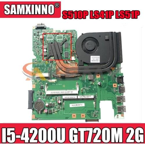 Akemy 12293-1 48.4L106.011 Motherboard For Lenovo S510P LS41P LS51P Notebook Motherboard CPU I5 4200U GT720M 2G DDR3 100% Test