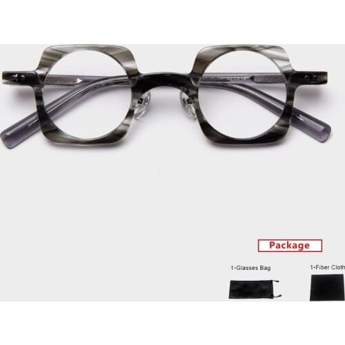 Mimiyou Acetate Glasses Frame For Women Upscale Retro Men Computer glasses Optical Myopia Eyeglasses Frame Brand Design oculos