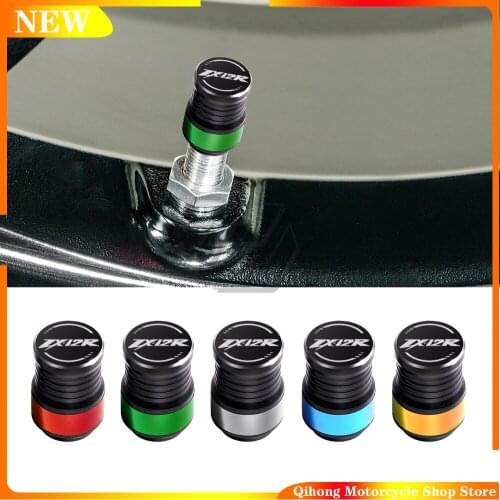 Motorcycle Accessorie Wheel Tire Valve Stem Caps CNC Airtight Covers For Kawasaki ZX-12R ZX12R