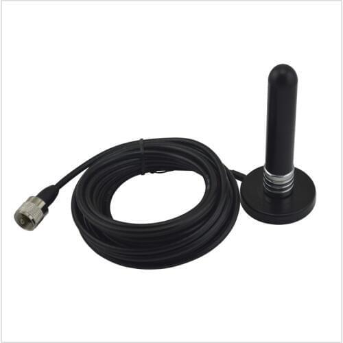 Nagoya NL-310 Dual Band 144/430MHz 2.15/3.0dBi 100Watt Mobile Antenna with 5 meter RG-58/U Coaxial Cable & Magnetic Mount