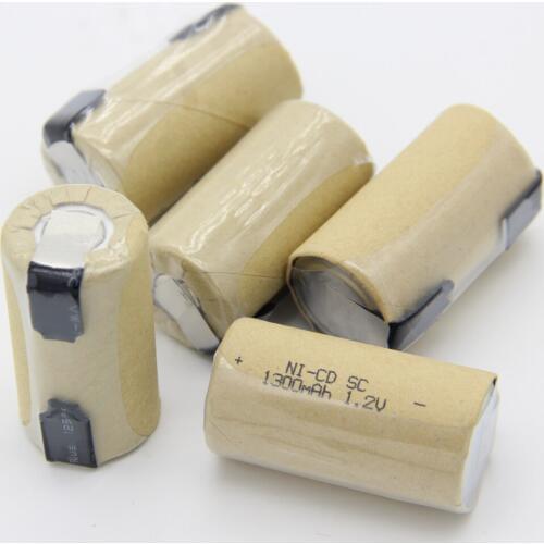 Nickel sheets akkumulator 1300mAh sub C battery 1.2V SC batteries NICD rechargeable soldering tape for electric drills for USAG