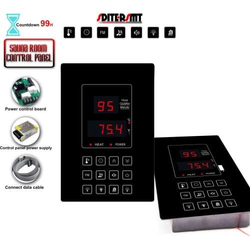 New 4500W Element Heater Sauna Control Panel for Count-Down 99 Hour Works Well with Infrared Saunas