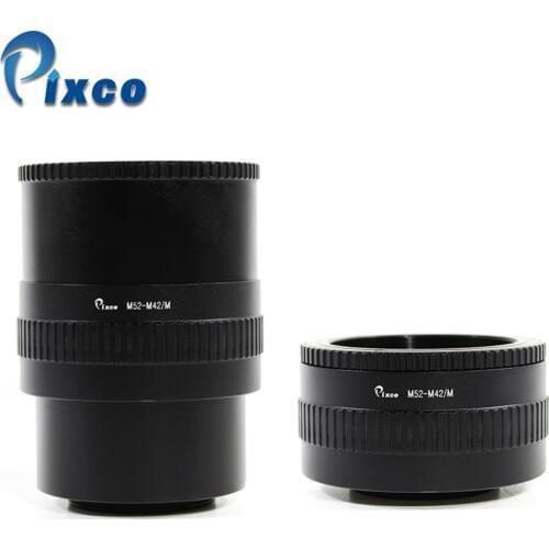 M52 Lens to M42 Camera Adjustable Focusing Helicoid Ring Adapter 36 -90mm Macro Extension Tube M52-M42