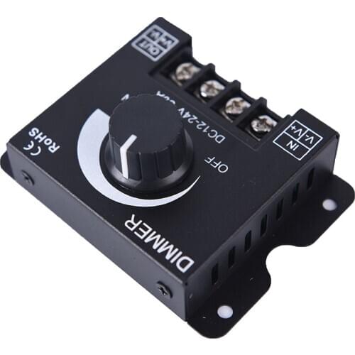 LED Dimmer Adjustable Brightness Lamp Bulb Strip Driver Single Color Light Power Supply Controller 30A DC 12V 24V 360W