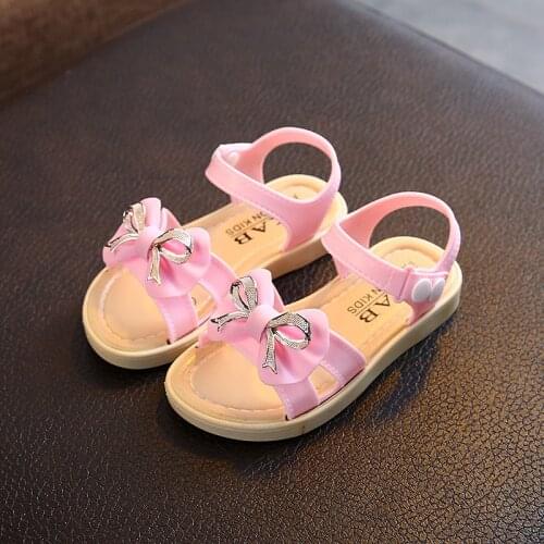 Kids Sandals For Toddlers Girls Children Princess Sweet Sandals PVC Soft Bow-knot Cute Korean Style Sandals Hot Sale 21-35 New