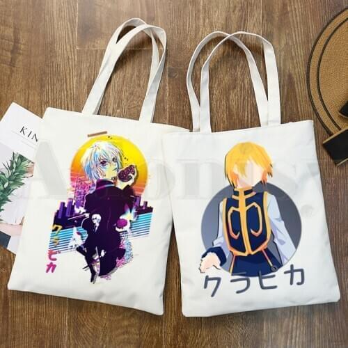 Kurapika Anime Manga HxH Hunter X Hunter Devil Eye Handbags Shoulder Bags Casual Shopping Girls Handbag Women Elegant Canvas Bag