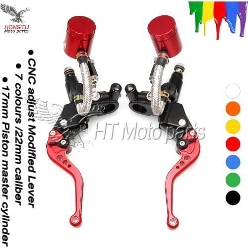 7/8" CNC Universal Adjustable Motorcycle Brake Clutch Master Cylinder Reservoir For Honda Suzuki Kawasaki Yamaha KTM ATV Street