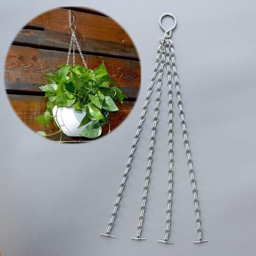 Stock 3x Easy Fill Spare Replacement 4 Strand Chains For 14" Hanging Basket Hanging Planter Basket Indoor Outdoor Flower Pots