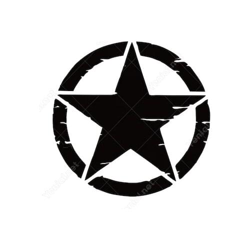 Military Star Army Star Off Road Jeep Sticker 2 Pcs Left Right Set Car Sticker, Car Sticker, car Stickers