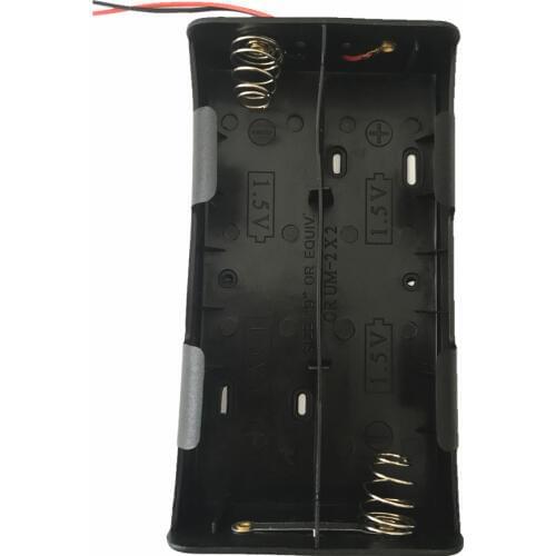 130X70X30mm 4XLR20 battery holder 4XD battery shell AM1 6V battery box with 6'' wires,6pcs/lot