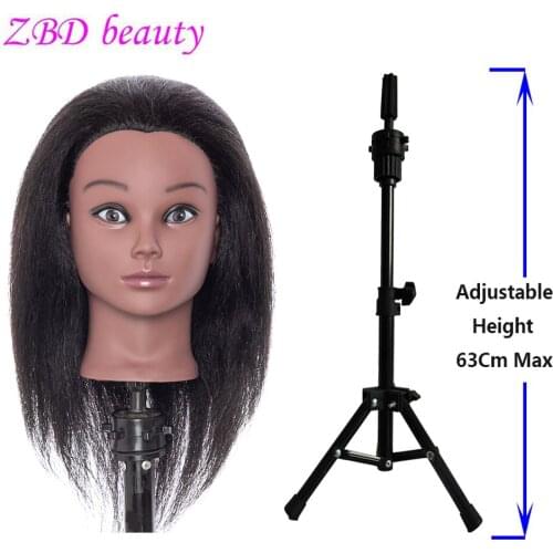 Female Mannequin Head With Wigs Tripod Training Head With Wigs Stand Doll head For Braiding Or Make Up Practicing