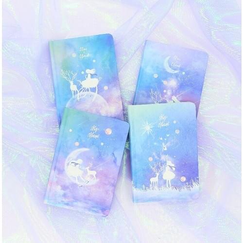 Star Hardcover Sketchbook Notepad Diary Drawing A5 Creative Student Colorful Inner Page Illustration Notebook Gift