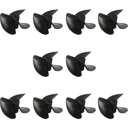 10pcs Hole 1.9mm 3-Blades Propellers Tight with 2mm Shaft Nylon Positive Prop Diam 40mm Spare Parts for RC Boat Models Toy DIY