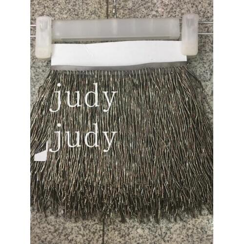 5 yards/bag YG4# 15cm Novel style and precious lead color tassels Superior quality for sawing dress fringe trim