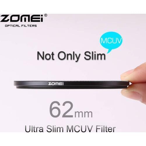 62mm ZOMEI PRO Ultra Slim MCUV 16 Layer Multi Coated Optical Glass MC UV Filter for Canon NIkon Hoya Sony DSLR Camera Lens 62 mm