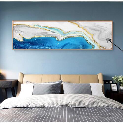 Abstract Artic Glacier canvas painting posters and print Unique Blue flows wall art pictures for living room Bedroom Home decor