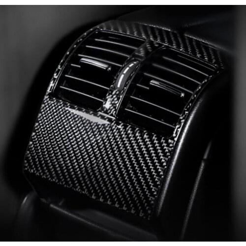 Car Carbon Fiber Rear Air Vent Outlet Panel Cover Trim Fit for Mercedes-Benz C-Class W204 2005-2012 car styling accessories