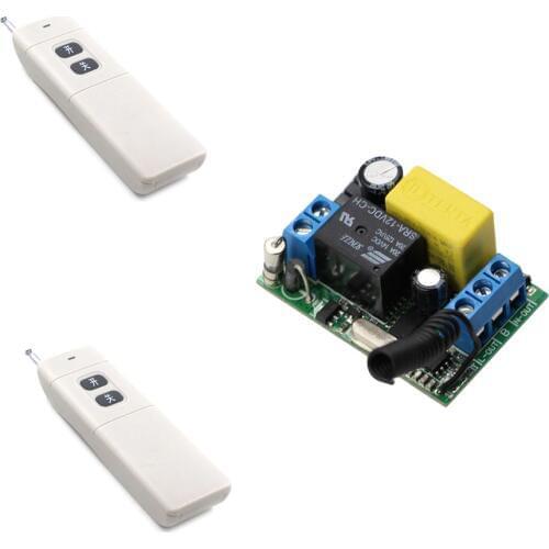 AC 220V 1 CH 1CH Relay Wireless Remote Control Switch Remote Power Switch Receiver + 2 X Long Range Transmitter
