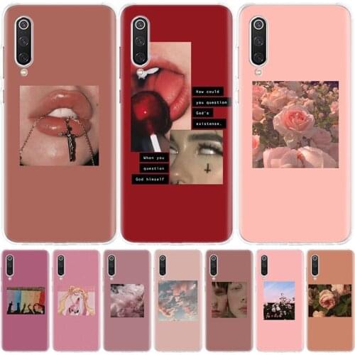 Pink Aesthetics songs lyrics Aesthetic Phone Case for Xiaomi Note 10 Mi 11 9 8 CC9 5X 6X A1 A2 A3 9T 10T Lite Pro Poco F1 X3 NFC