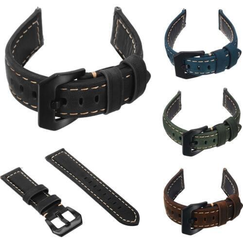 Genuine Leather Wristband For Samsung Galaxy Watch Strap Universal Replacement Adjustable Leather Strap Watch Sport Band 42 46mm