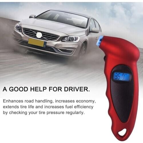 Kebidumei Blue Gold Red Silver Black backlight tire security alarm system 0-150 PSI Tire pressure gauge digital tire pressure