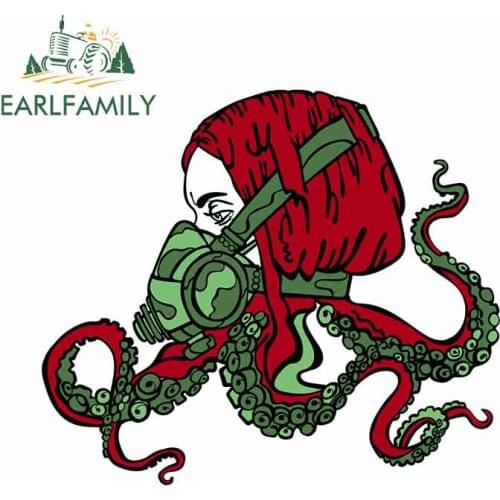 EARLFAMILY 13cm x 11.6cm For Octopus Car Stickers And Decals Repair Sticker Waterproof Creative Suitable For GTR EVO SX