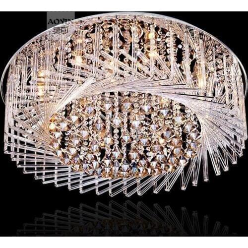 L Simple and stylish LED living room lamp Bedroom lamp stepless dimming Creative birds nest crystal lamp ceiling lamp LED