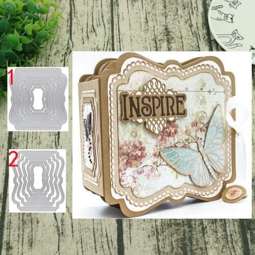 Metal cutting dies book collage Scrapbook PAPER CRAFT card album stencils craft die