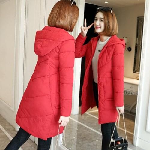 2021NEW Thick Cotton Clothes Woman Parkers Coat Hooded Warm Mid Long Down Padded Jacket Women Costume Winter Coat Outerwear 3XL