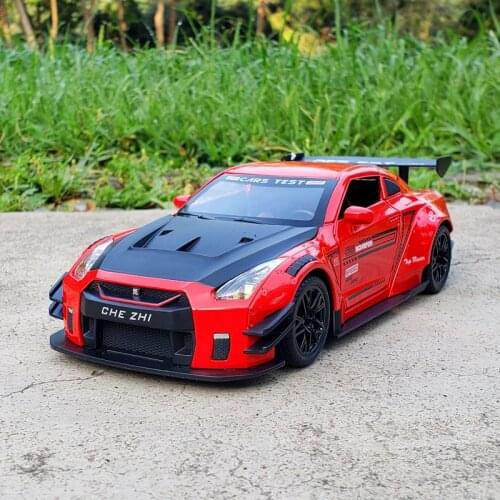 Home Decoration Gifts For Friend 1:24 Alloy Model Nissan GTR Racing Supercar CheZhi Simulation Exquisite Diecasts & Toy Vehicles