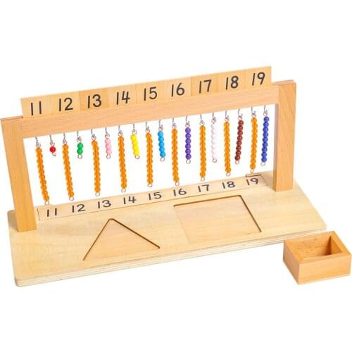 Montessori Teen Bead Hanger with Beads Montessori Math mathematics Eductional Materials Learning Tools Preschool Toys