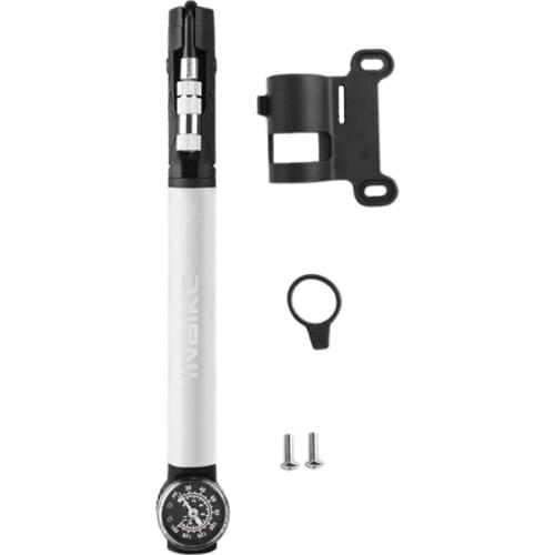 INBIKE Portable Bike Pump with Pressure Gauge Bicycle Air Pump Presta Schrader for Road Mountain Bike BMX S