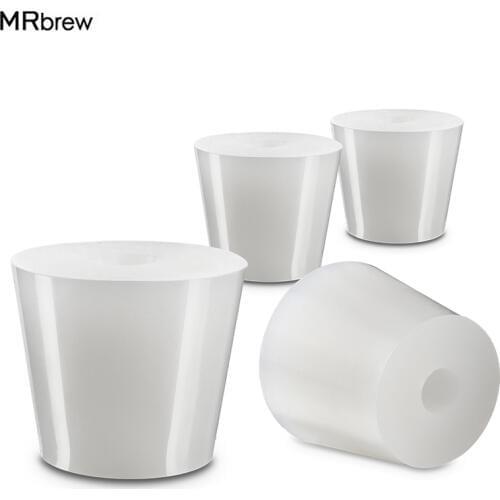 4PCS Silicone Stopper Food Grade Airlock Stopper Carboy Airlock Stopper Plugs with 8mm Hole for Homebrew Beer Fermentation