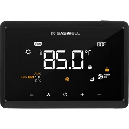 Wifi Programmable Thermostat Compatible with Alexa Google Home Stages Up to 3H/2C 2H/1C Heat Pump With Humidifier Control