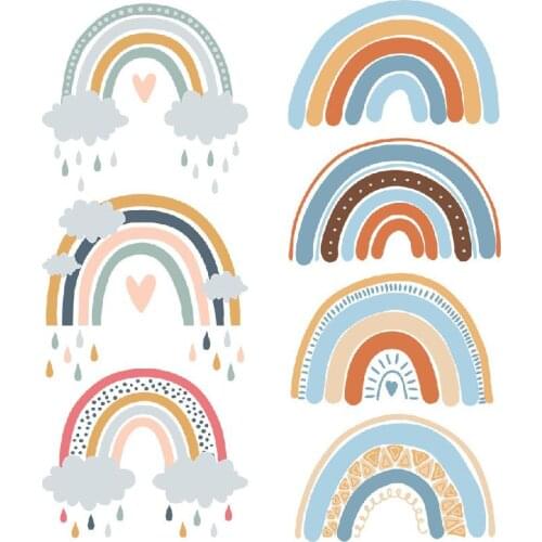 Pvc Rainbow Luminous Frosted Wall Sticker Beautify Bedroom Living Room Waterproof Wall Sticker Modern Simple Decoration