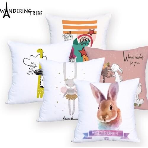 Animal Pillow Cushion Cover Colorful Decorative Pillow Warm Pillow Case Letter Pillow Cover on The Decorative Dropshipping