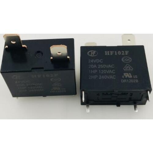 JQX-102F 24VDC 20A 250VAC HONGFA RELAY HF102F 1 From A New and original 5pcs/lot