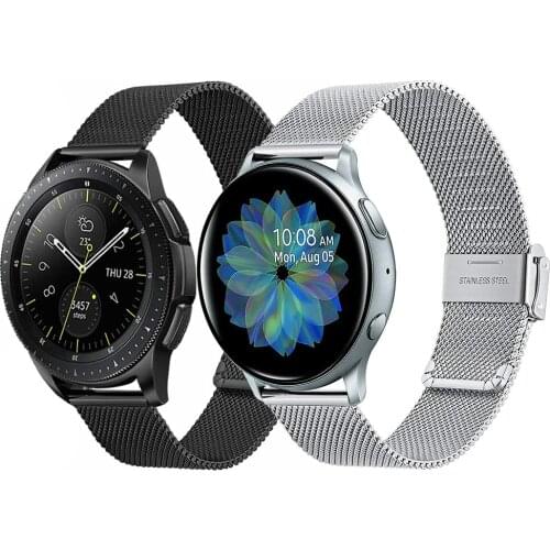 20mm Mesh Strap For Samsung Galaxy Active 2 40 44mm Smart Watch Band Loop For Samsung Galaxy Active 40mm Wrist Replacement