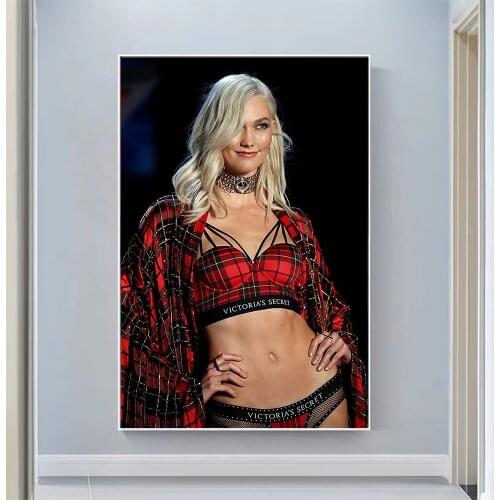 Silk Cloth Wall Poster Karlie Kloss Sexy Model Star Art Home Decoration Gift