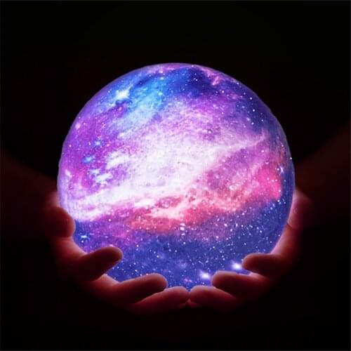 LED Moon Light USB Rechargeable Touch Tapping Colorful Atmosphere Table Lamp Remote Control Dimming Home Decoration Holiday Gift