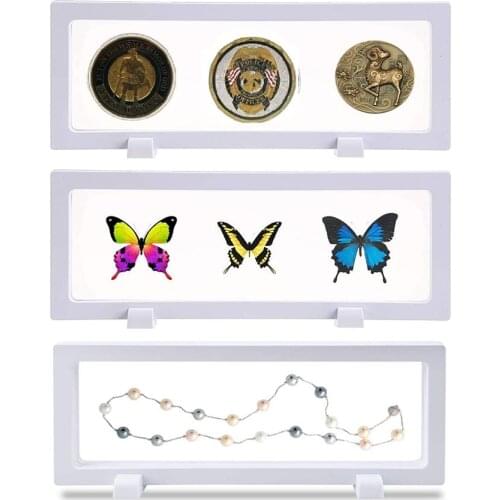 10Pcs Floating Jewelry Coin Display Box Storage Case for Specimen Jewellery Earring Necklace Ring Coins Medal Holder