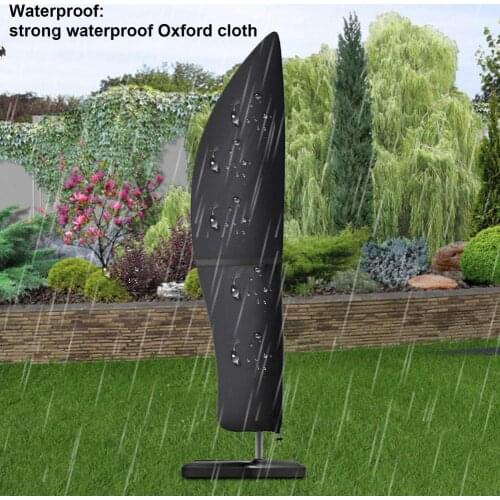 Parasol Protection Cover Outdoor Umbrella Waterproof Windproof Rainproof Sunshade Dust Cover Furniture Cloth For Garden Home