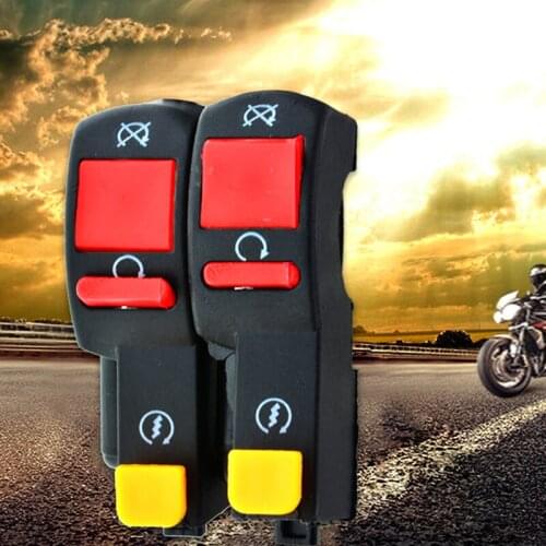 1pcs Motorcycle Handlebar Switch Electric Starter Handlebar Start & Stop ATV On-Off Button Flameout Switch Refit Accessories