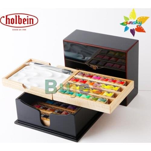 12 24 36 48 japan original Holbein solid watercolor artists solid watercolor paint set chinese drawing student pigment art set
