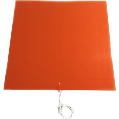 230V 1500W 600*600*1.5mm Silicone Heater for 3d printer adhesive 1 side 100k thermistor 1000mm lead wire