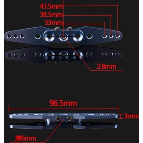 3Pcs 23T Metal Servo Horn CNC Servo Arms Steering Rocker For JR/KO/Sanwa Servo Of DIY RC Airplane/Car/Boat Model Robot