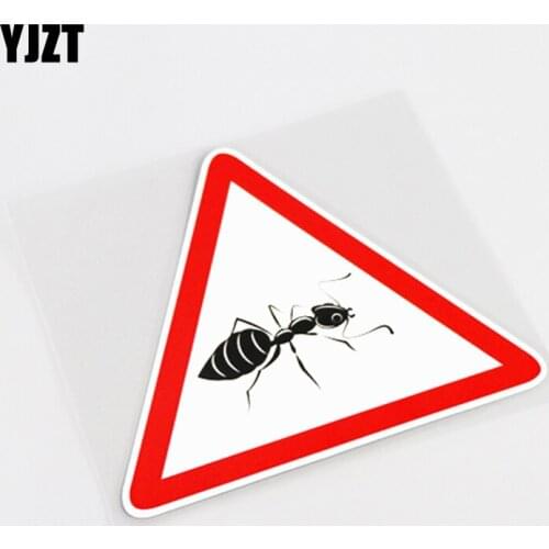YJZT 13CM*11.3CM Animal Honeybee Warning Mark Car Sticker Decal PVC Accessories 13-0832
